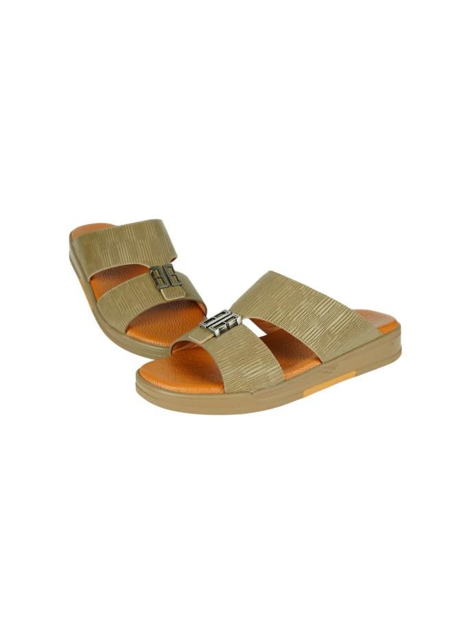 barjeel uno 008-3649 Barjeel Uno Mens Arabic Sandals MSA139 Beige - Image 3