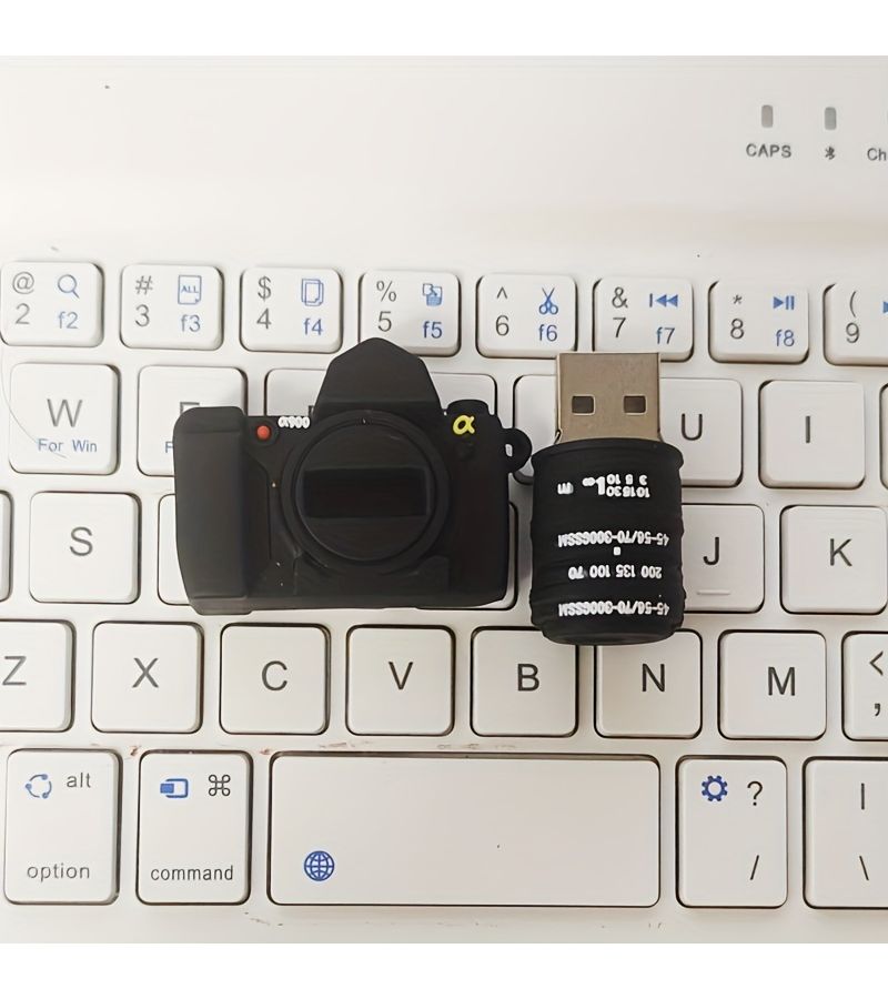 ذاكرة فلاش USB على شكل كاميرا، بسعة 4 جيجابايت، واجهة USB 2.0، عصا ذاكرة خارجية محمولة بتصميم كاميرا واقعي يشبه كاميرات DSLR، مناسبة للهواتف الذكية والأجهزة اللوحية وأجهزة الكمبيوتر المحمولة وأجهزة الكمبيوتر الشخصية، هدية لمحبي التصوير الفوتوغرافي. - Image 3
