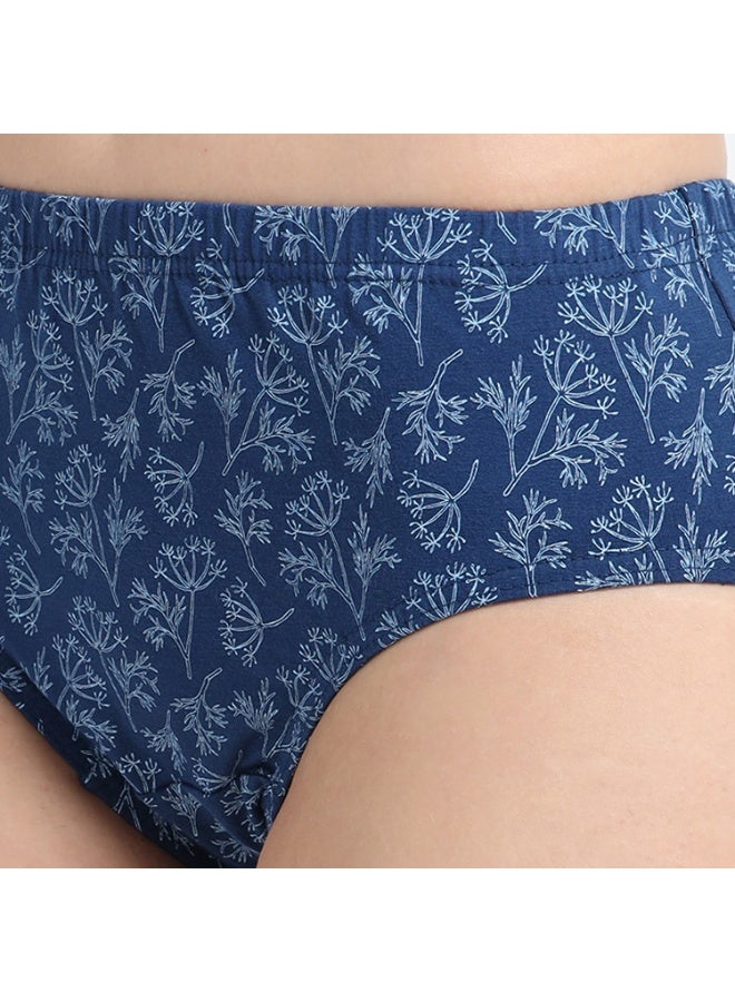 DUJE Women’s Printed Panties (3-Pack Combo – Green, Blue & Purple) | 95% Cotton 5% Spandex | Stretchable, Breathable, Sweat-Absorbing, Anti-Bacterial & Odour-Free - Image 4