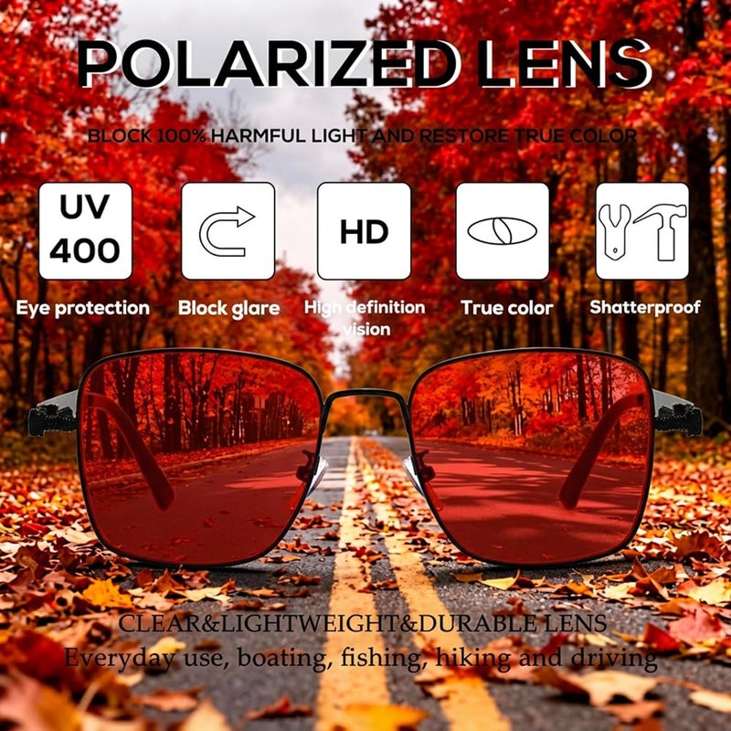GoodTool Sunglasses, UV400 Protection, New Ultra-Light Small Frame Retro Square Steampunk Metal Sunglasses for Unisex Personalized Style - Image 2
