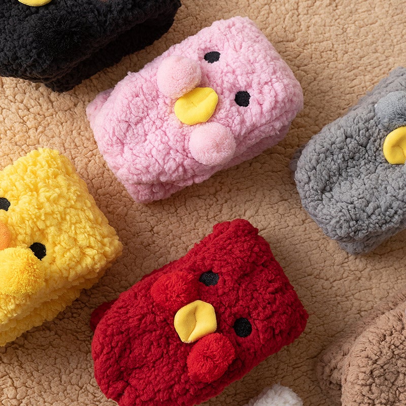 Winter Thickened Warm Lamb Fleece Cartoon Floor Socks Korean Home Non-Slip Fleece-Lined Sleep Socks Mid-Calf Socks - Image 5