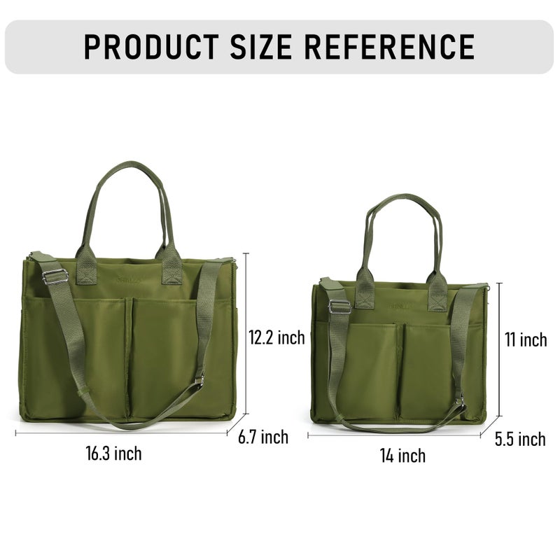 Chinllo Nylon Tote Bags for Women, Large Pockets Handbags Compartments Crossbody Bags Work Laptop Purse for Travel, Beach - Image 2