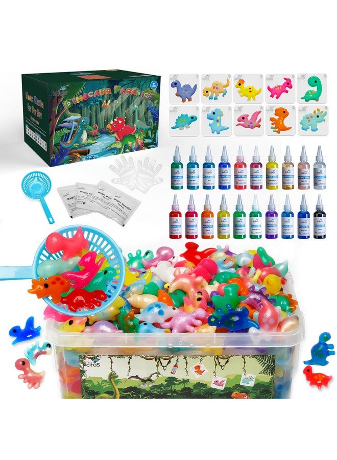 كيديتوس مجموعة ألعاب كيديتو السحرية المائية، مجموعة جل مائي على شكل جنية مائية مع 20 جلًا سحريًا، 10 قوالب ديناصورات، هدايا عيد ميلاد، هدايا حفلات، أدوات فنية وحرفية للأطفال (20 لونًا) - Image 1