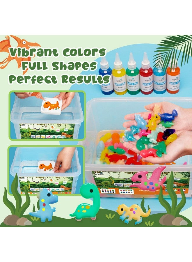 كيديتوس مجموعة ألعاب كيديتو السحرية المائية، مجموعة جل مائي على شكل جنية مائية مع 20 جلًا سحريًا، 10 قوالب ديناصورات، هدايا عيد ميلاد، هدايا حفلات، أدوات فنية وحرفية للأطفال (20 لونًا) - Image 2