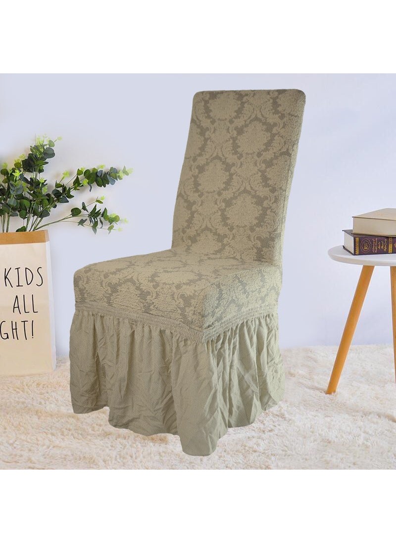 Jacquard Chair Cover with Skirt, Washable, Flexible, Elastic, 6 Pieces - pzsku/Z008193A1018293369BBEZ/45/_/1725792076/6c97aa91-027a-42c3-ac5c-0efdac061982