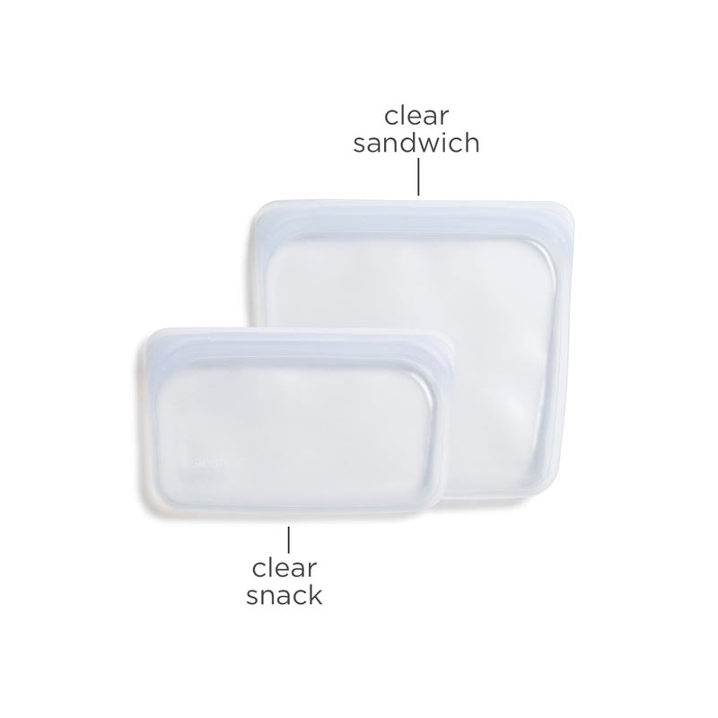 Stasher Silicone Reusable Food Storage Bags, 2-Pack, Reusable Freezer Bags, Microwave, Dishwasher, Oven Safe, Sous Vide, Premium Lunch Containers, Eco Friendly, Food-safe Silicone Snack Bag, Clear - Image 5