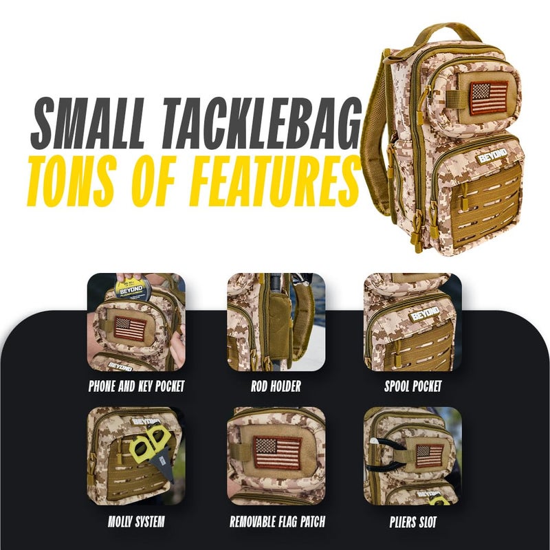 Beyond Braid Beyond Fishing Tackle Backpack- The Voyager (Sand Storm) - Image 4