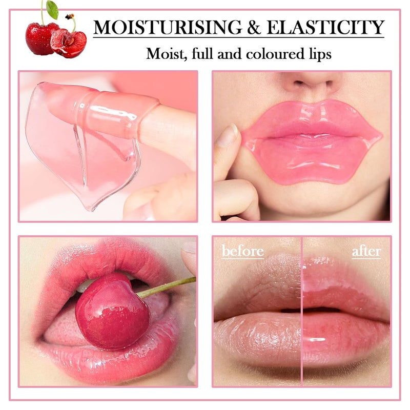 LZYLLS 30PCS Lip Mask Under Eye Patches Skincare SetMoisturizing Gold Under Eye MasksPink Lip Masks Skin Care Set for Lip Eye Skin - Image 5