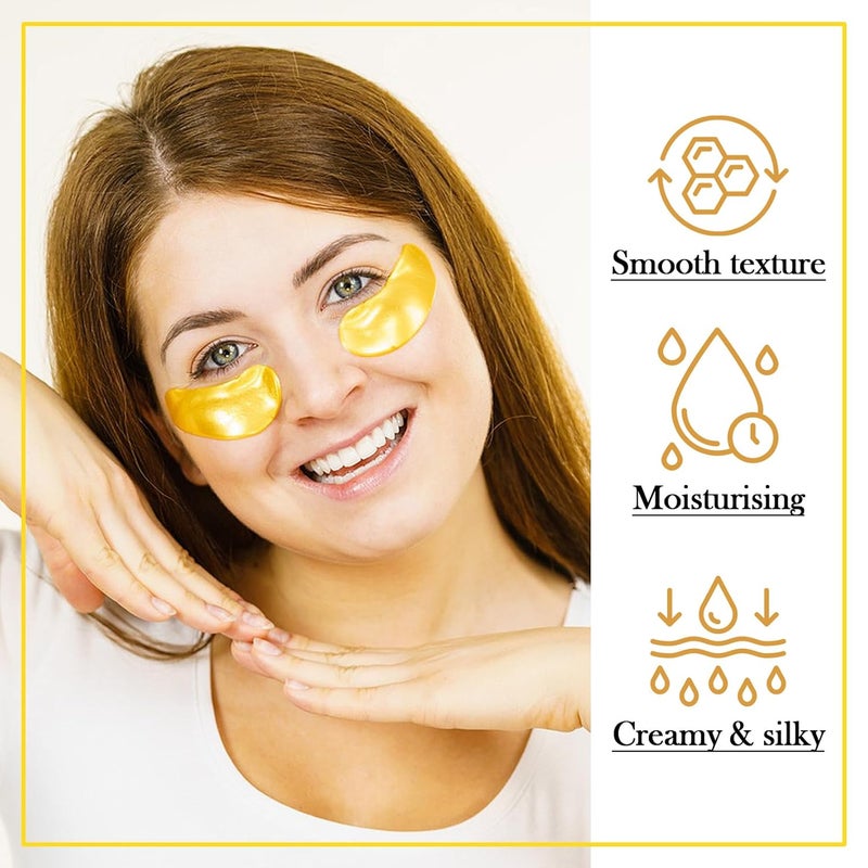 LZYLLS 30PCS Lip Mask Under Eye Patches Skincare SetMoisturizing Gold Under Eye MasksPink Lip Masks Skin Care Set for Lip Eye Skin - Image 2