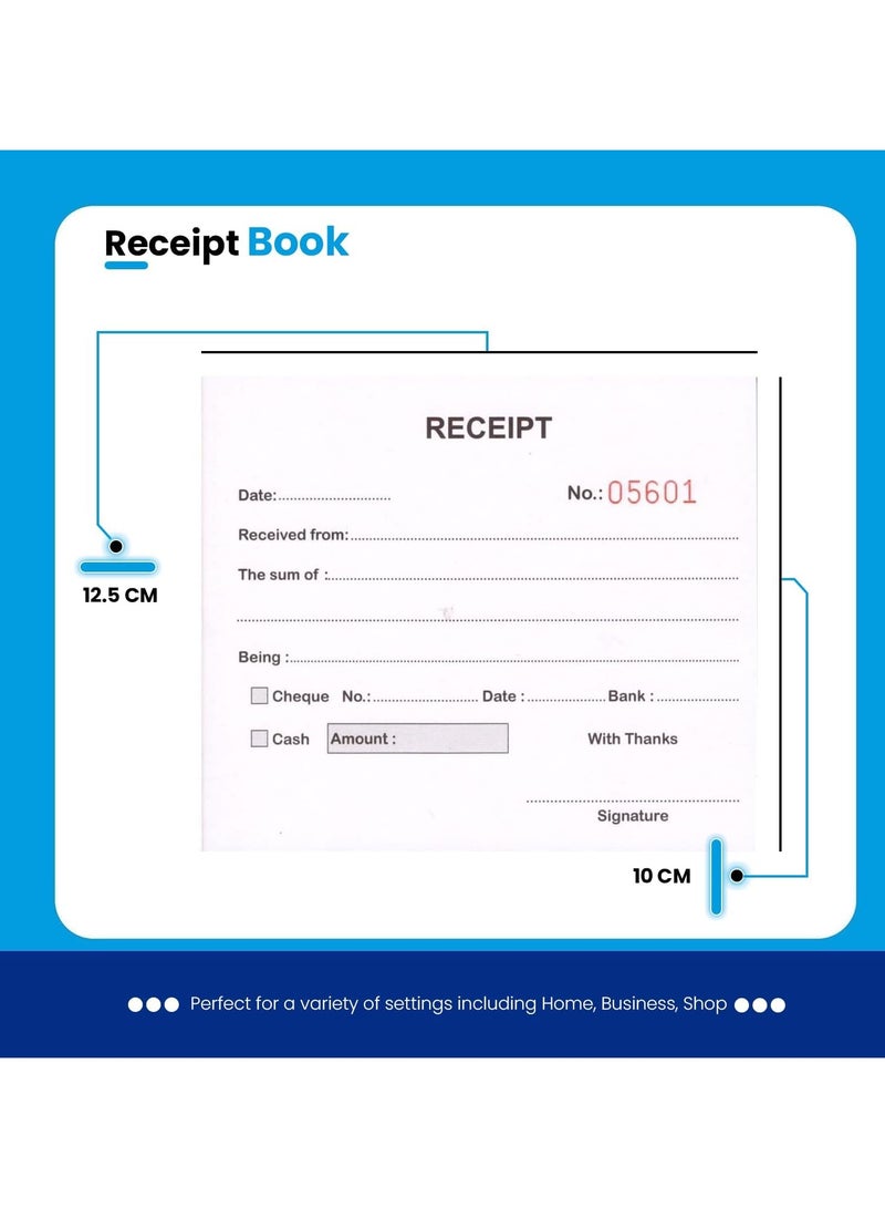 MARKQ دفتر إيصالات، 50 مجموعة، للمحلات التجارية الصغيرة، المنزل، مستلزمات المكاتب، 12.5 × 10 سم - Image 3