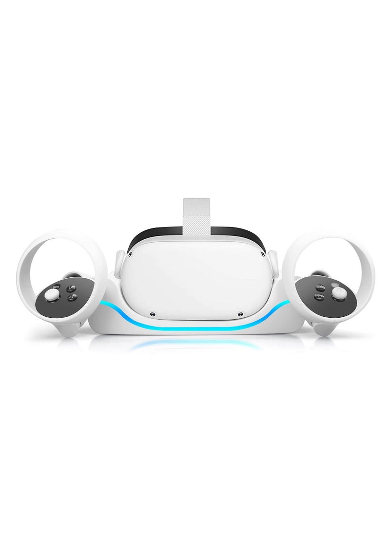 SYOSI Charging Station for Oculus Quest 2 USB Charging Dock Stand for VR Headset High-Speed Charging Station Stand With Breathing Light for Quest 2 Handle Storage Dock  - Image 1