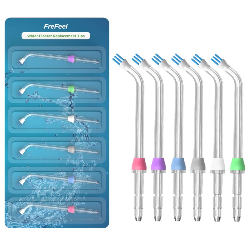 FreFeel Replacement Heads for Waterpik, Replacement Picks for Water Pik Water Flosser (6 Plaque Chaser Tips) - Image 1