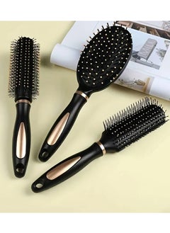 3pcs Hairdressing Comb Oval Shaped Air Cushion Comb Round Curling Brush Ribs Comb Anti Static Hair Styling Comb - pzsku/Z0081A459FB1413849F7BZ/45/_/1739369708/136eedb6-1c59-4004-b58b-c629e1ca981b