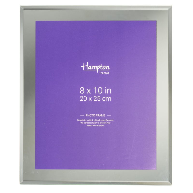 Hampton Frames REFLECT 8x10 20x25cm Silver Mirror Photo Frame Glass REF80SM