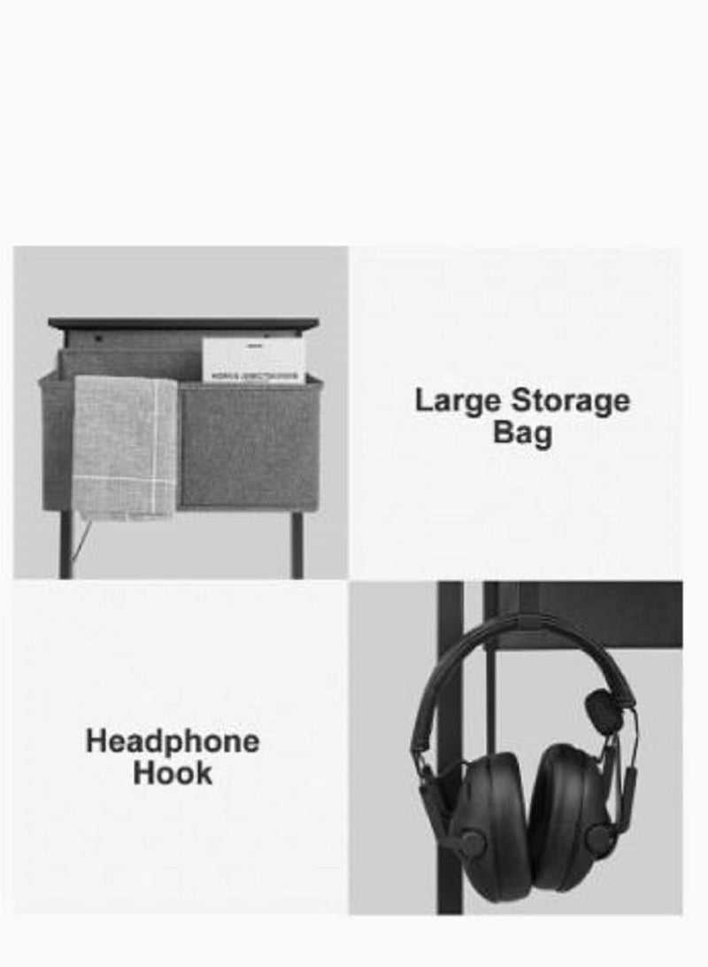 إيه جي دي طاولة كمبيوتر حديثة وبسيطة للكمبيوتر المحمول 100 سم محطة عمل مكتبية منزلية كتابة مكتب دراسة مع حقيبة تخزين - Image 4