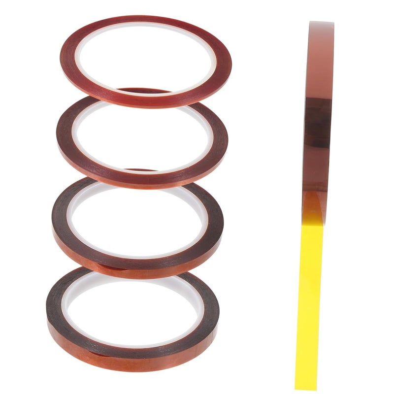 5 لفات شريط عازل للحرارة عالي الحرارة مقاوم للحرارة للتصعيد والكبس الحراري والإلكترونيات والسيارات - Image 2