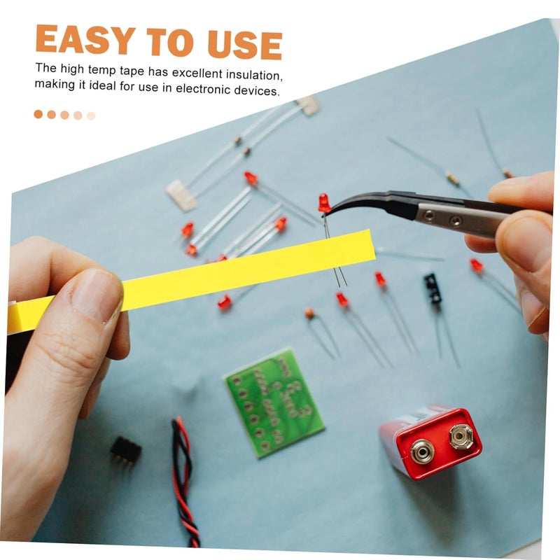 5 لفات شريط عازل للحرارة عالي الحرارة مقاوم للحرارة للتصعيد والكبس الحراري والإلكترونيات والسيارات - Image 4