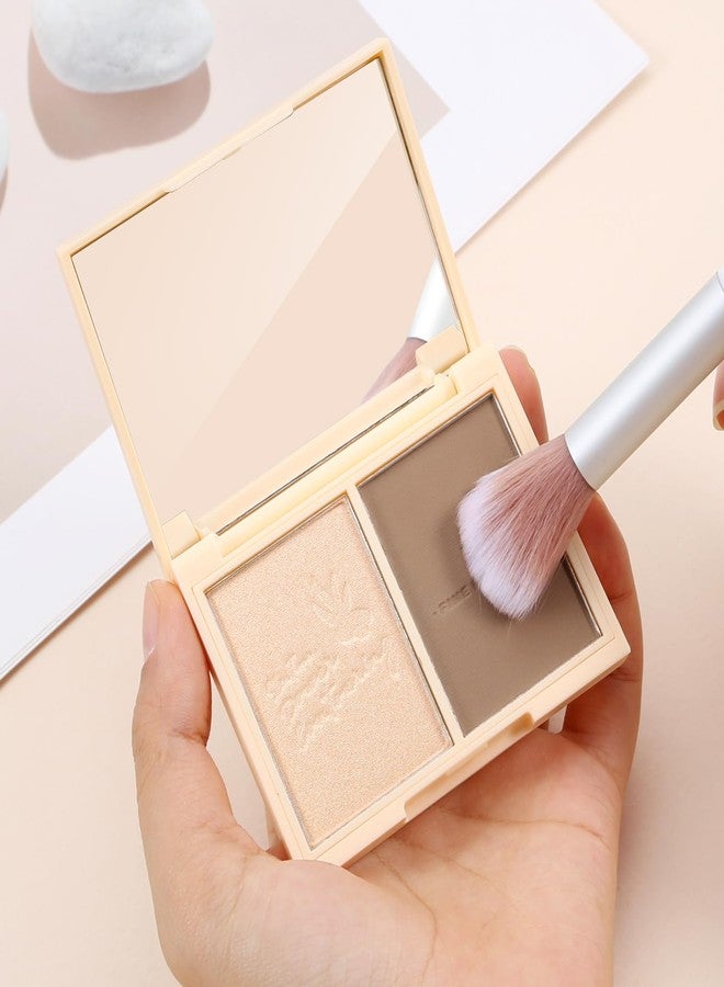 Boobeen Highlighter Contour Makeup Palette Face Matte Bronzer Powder, Compact Contouring Blush for Cheeks, Natural Long Lasting with Brush - Image 5