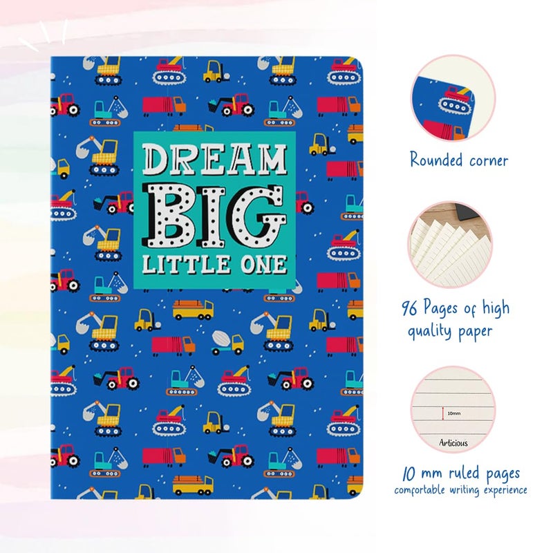 Articious Combo Includes A5 Slim Diary, 1 Mini To Do List, 1 Pocket Pad Combo Pack | 80 GSM | Ruled & Coloured Pages | Easy to Carry | Handy Diary Notebook | Diary for Girls 404_701_301 - Image 2