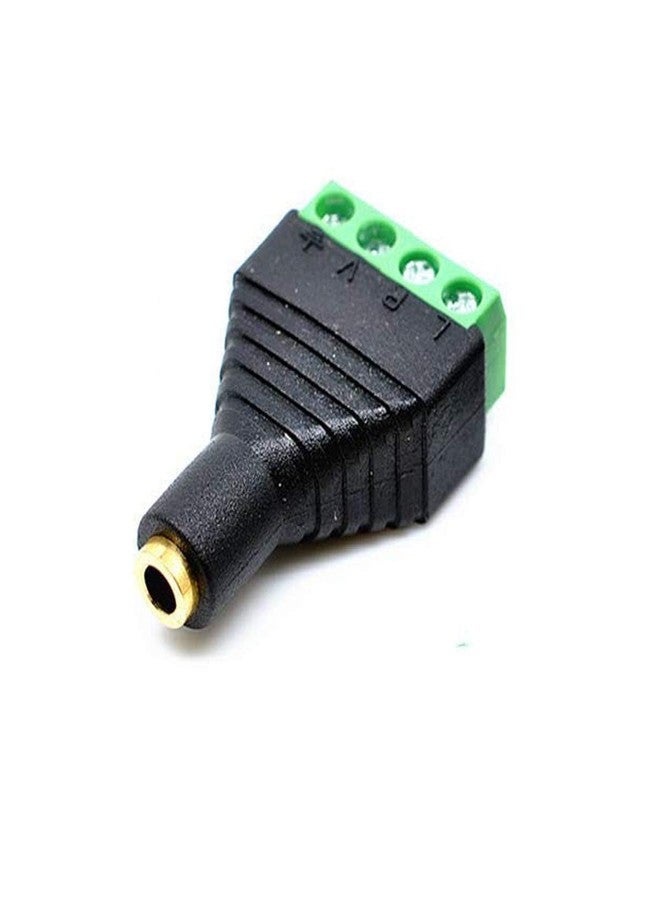 kework 5 Pack 1/8" 3.5mm TRS Female Jack Terminal Block Connector, 3.5mm 4 Pole Stereo Audio Plug Headphone AUX Balun Bolt Screw Terminal Adapter - Image 3
