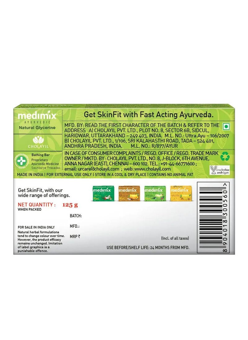 MEDIMIX AYUR - Medimix Ayurvedic Soap Natural Glycerin 125 grams 5 Pack - Image 1