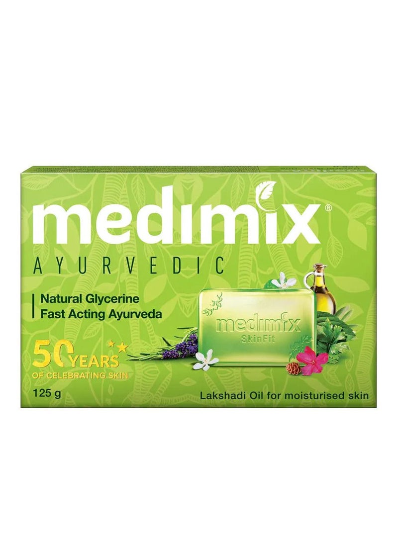 MEDIMIX AYUR - Medimix Ayurvedic Soap Natural Glycerin 125 grams 5 Pack - Image 1