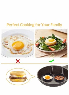 SYOSI Egg Ring Mold 4 Pack Stainless Steel Non-Stick Metal Circle Shaper Round Egg Cooker Rings Maker Set For Frying Mcmuffin Shaping Eggs Sandwiches With Silicone Brush S-Shaped Hook Oven Glove  - Image 2