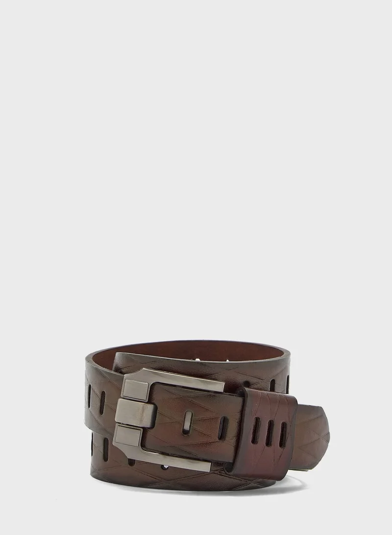 Seventy Five Faux Leather Wide Casual Belt