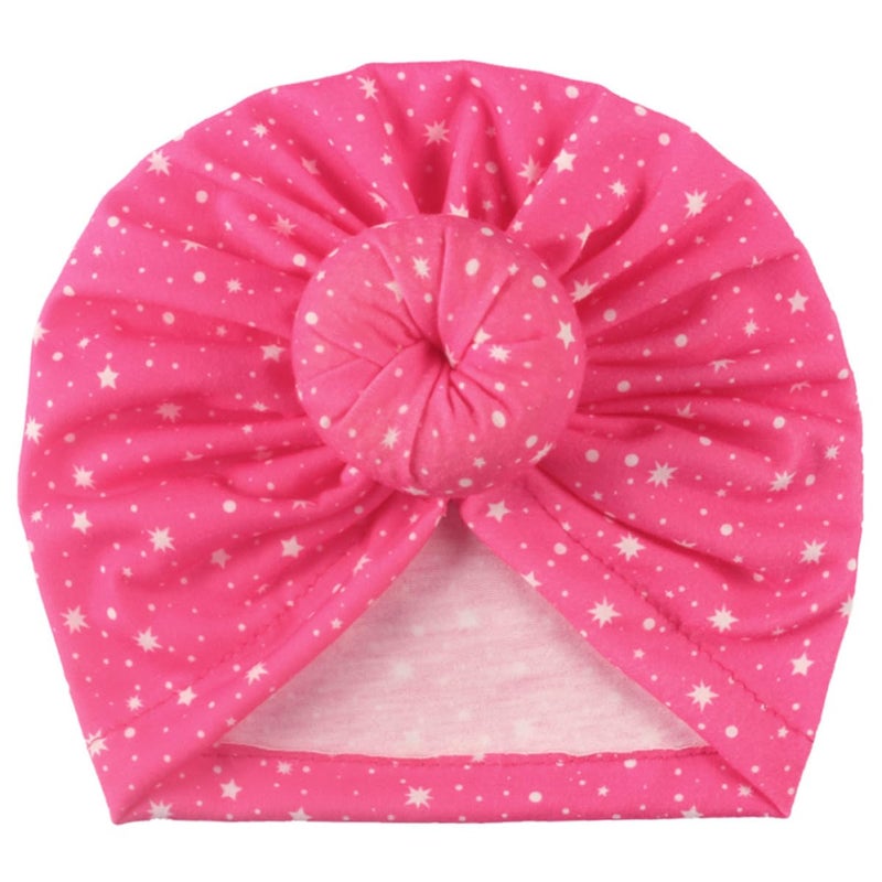 6pcs Newborn Baby Boy Cotton Knotted Donut Hats Soft Headwear Beanie Caps - Image 5