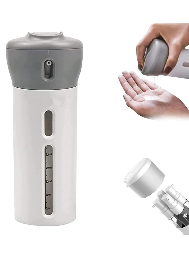 جوي لينك موزع شامبو وبلسم للسفر 4 في 1، حاوية سفر قابلة لإعادة الملء مع مانع للتسرب، موزع شامبو وبلسم للسفر خالٍ من مادة BPA، زجاجات سفر مع 4 موزعات سائلة - Image 1