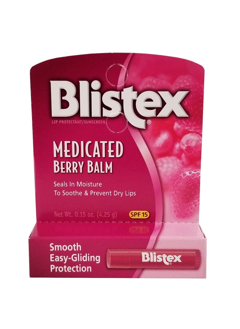 Blistex - Blistex Medicated Lip Balm, SPF 15, Berry.15-Ounce Tubes (12 Pack) - Image 1