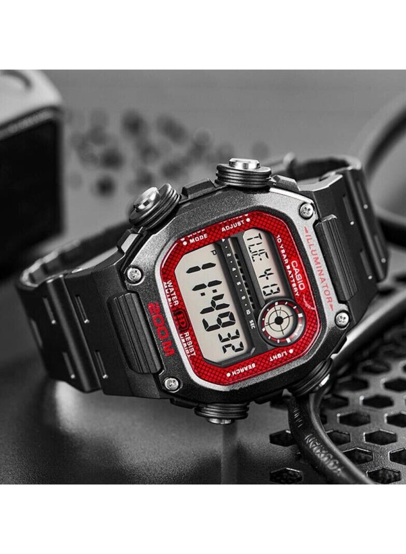 CASIO Men's Resin Digital Watch DW-291H-1BVDF - 51 mm - Black - Image 4