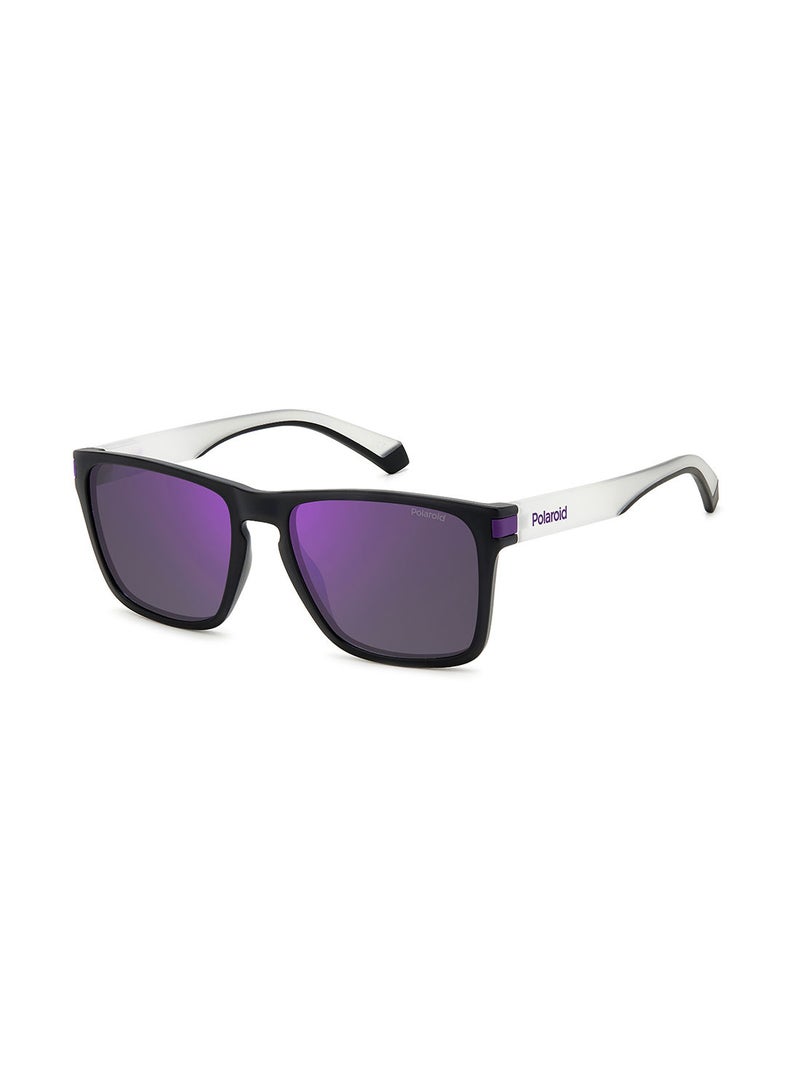 Polaroid Unisex UV Protection Rectangular Sunglasses - Pld 2139/S Matblkvio 56 - Lens Size: 56 Mm - Image 1