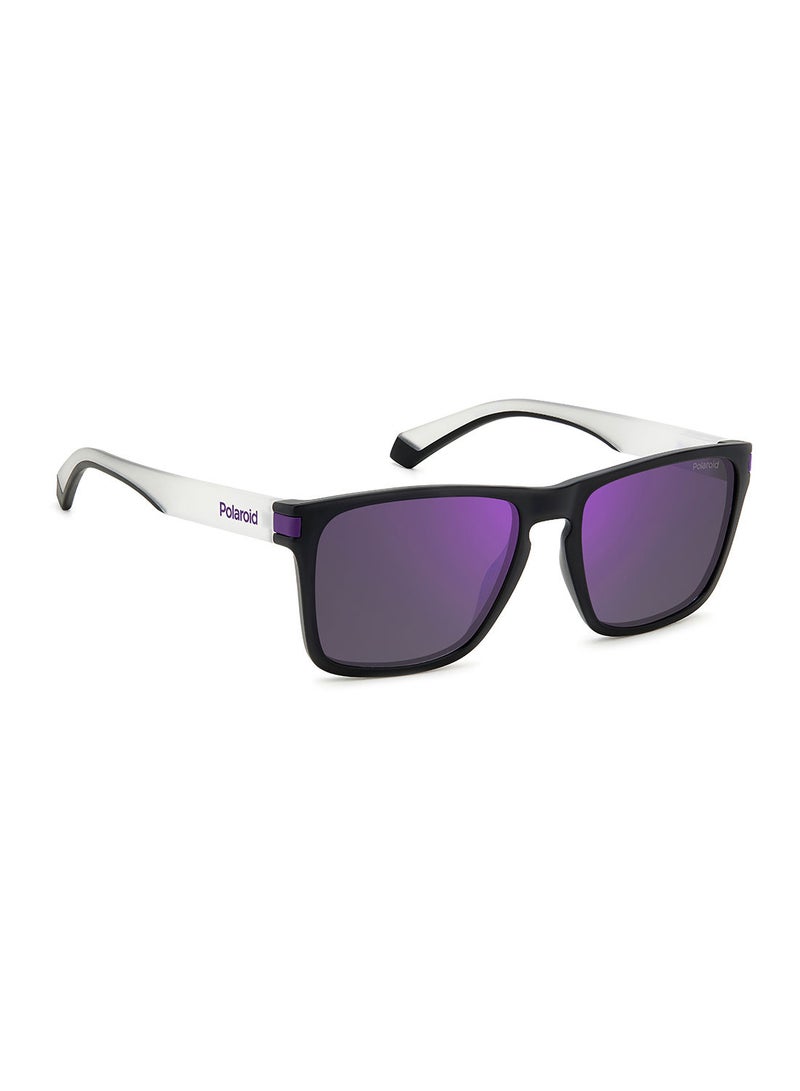 Polaroid Unisex UV Protection Rectangular Sunglasses - Pld 2139/S Matblkvio 56 - Lens Size: 56 Mm - Image 2