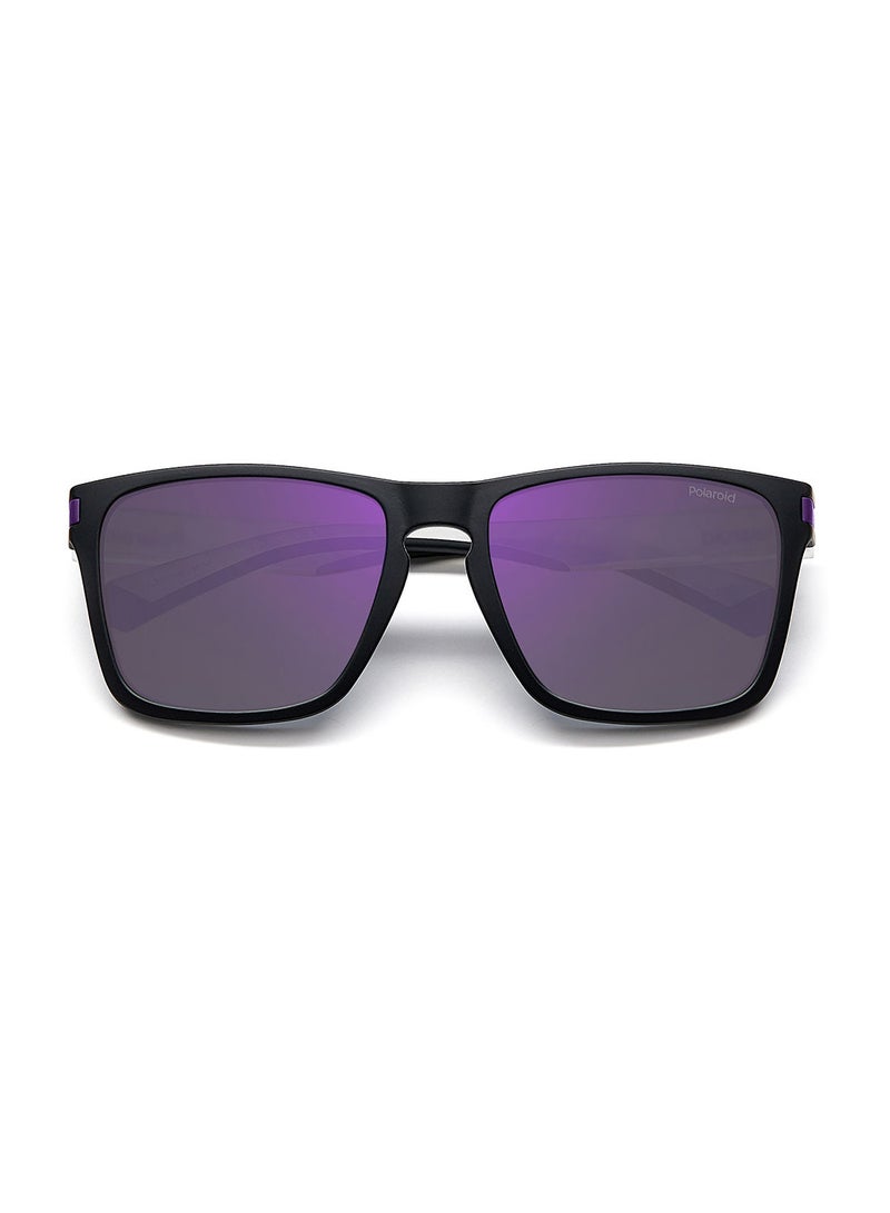 Polaroid Unisex UV Protection Rectangular Sunglasses - Pld 2139/S Matblkvio 56 - Lens Size: 56 Mm - Image 4