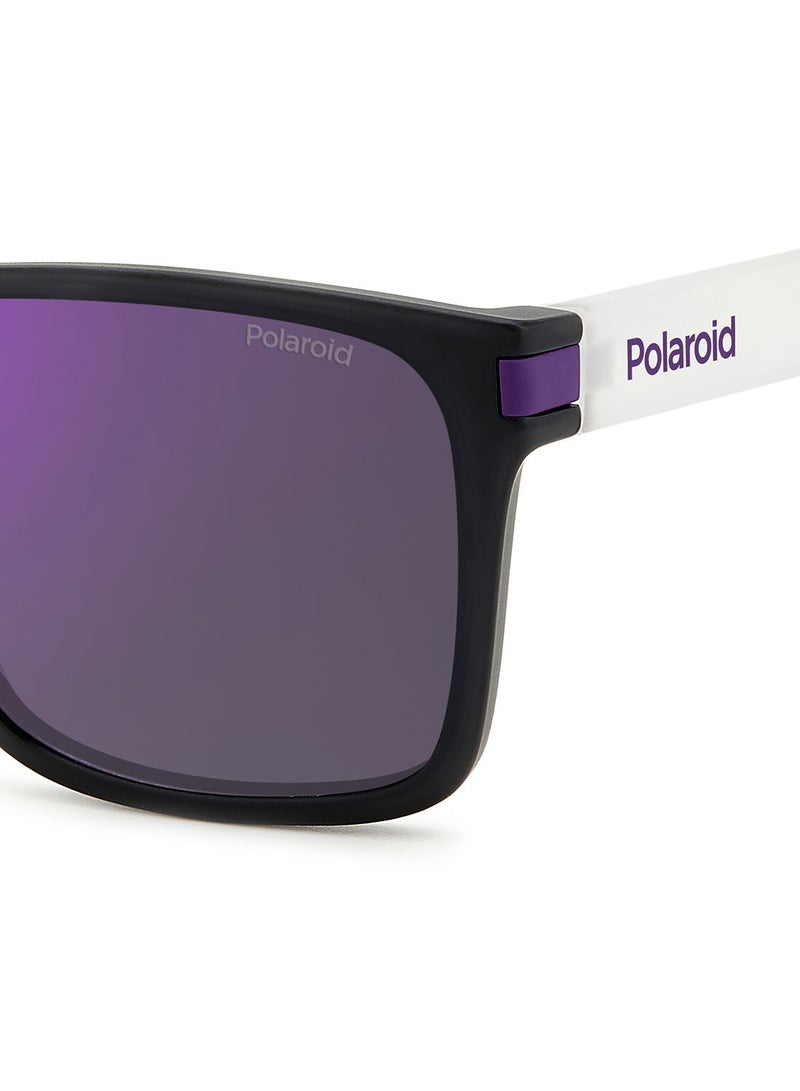 Polaroid Unisex UV Protection Rectangular Sunglasses - Pld 2139/S Matblkvio 56 - Lens Size: 56 Mm - Image 5