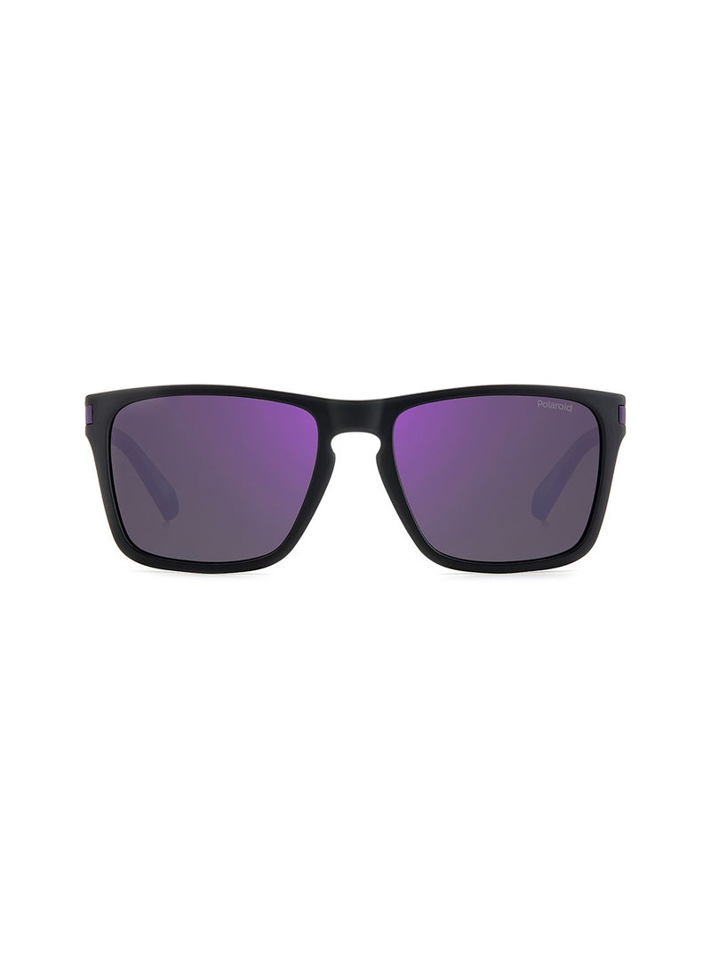 Polaroid Unisex UV Protection Rectangular Sunglasses - Pld 2139/S Matblkvio 56 - Lens Size: 56 Mm - Image 3