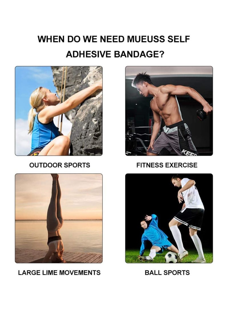 Excefore 10 Rolls Of Adhesive Bandage Self-Adhesive Non-Woven Fabric Sports Bandage - Image 5