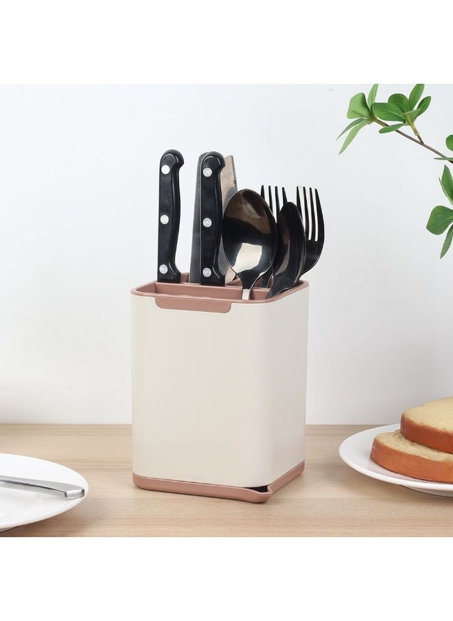 DANUBE HOME Danube Home Mocha Cutlery Holder 11.5 X 11.8 X 14.5 Cm | Abs Cutleries Stand | Durable Kitchen Utensils Accessories For Home Dining Kitchen - Multi Color  - Image 2