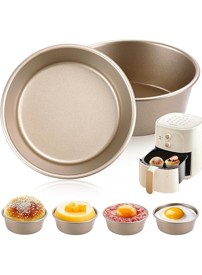 KASTWAVE 2Pcs Air Fryer Egg Moulds, 4'' Ramekins For Air Fryer, Egg Ring Molds For Baking, Non Stick Moulds For Fried Egg Muffin Sandwiches, Breakfast Household Kitchen Cooking Tool - Image 1