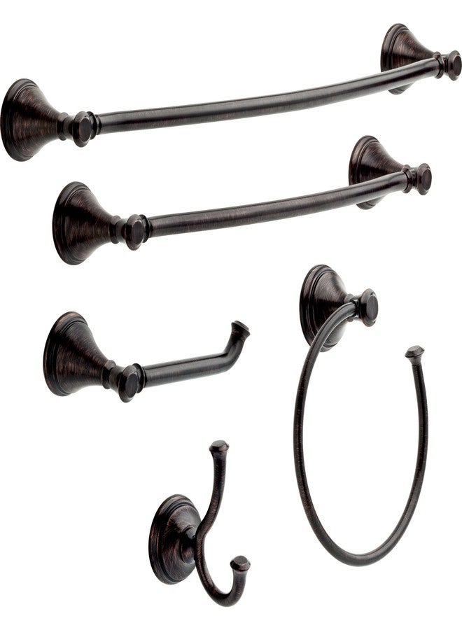 DELTA FAUCET 79718-RB Cassidy 18-in Wall Mount Towel Bar Bath Hardware Accessory in Venetian Bronze - Image 2
