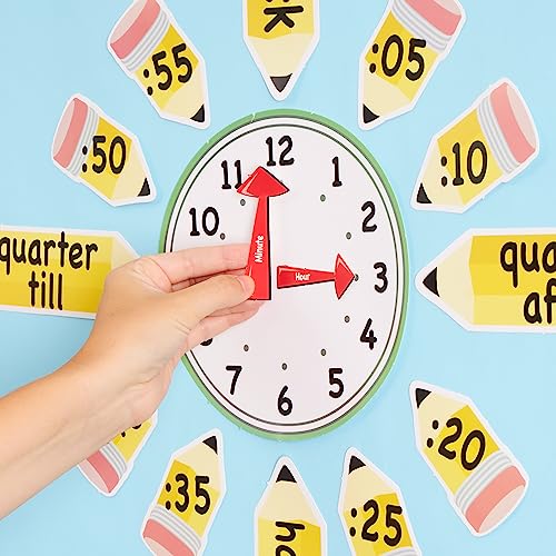 Eureka 'Telling Time' Bulletin Board Analog Clock Practice, 4pc, 17'' W x 24'' L, Model Number: 847423-AWZM - Image 5