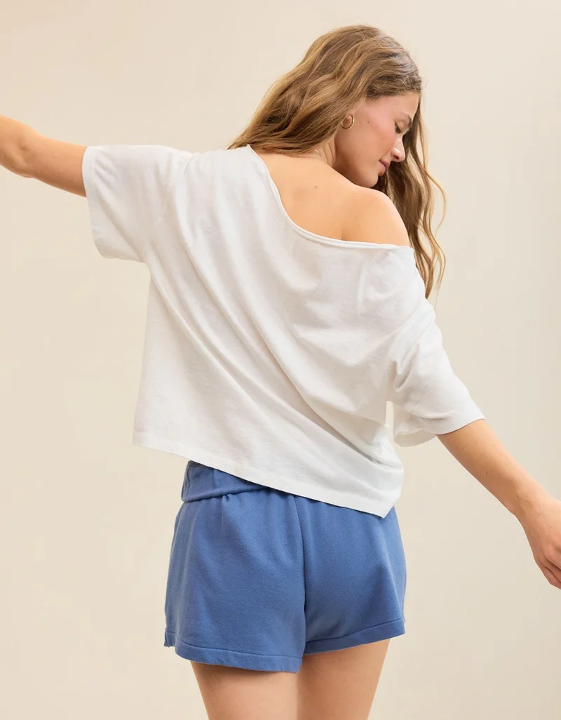 Aerie  Aerie Off-The-Shoulder Relaxed Tee for Women | Best Price UAE