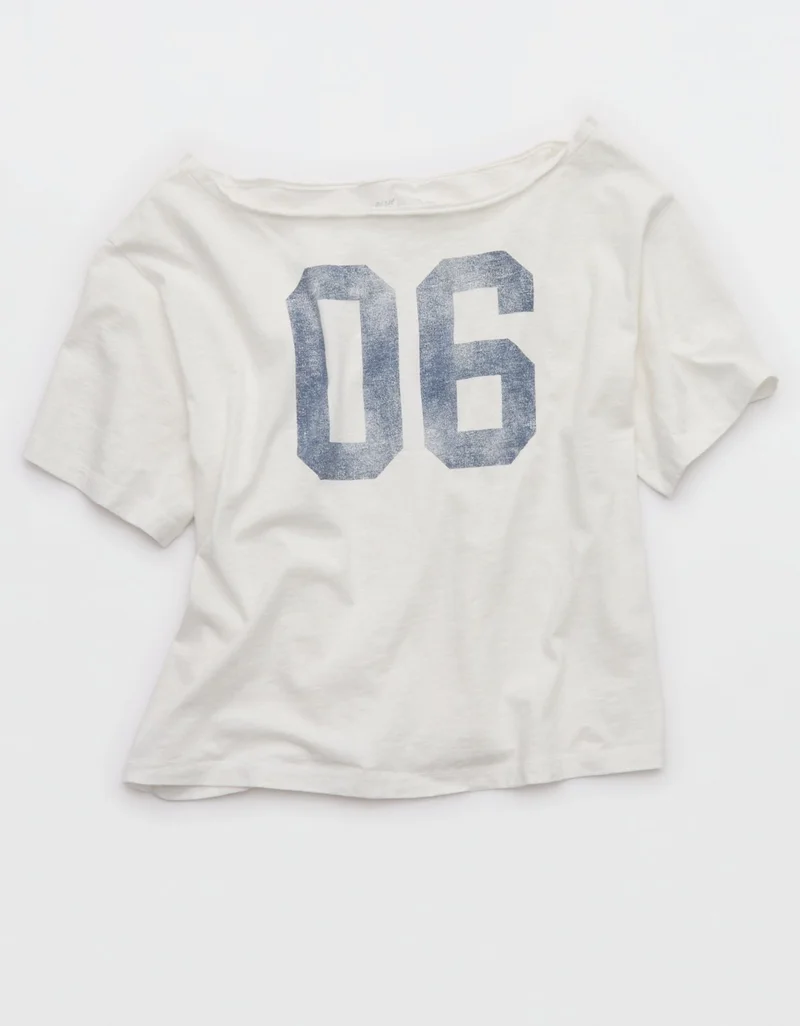 Aerie  Aerie Off-The-Shoulder Relaxed Tee for Women | Best Price UAE