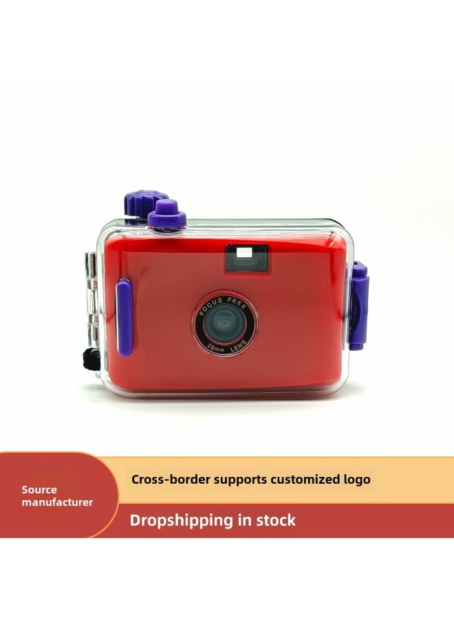 Generic - Source Manufacturer 135 Retro Film Film Fool Underwater Waterproof Diving Non-polaroid Camera Customization *made In Stock-Color:Red White Shell - Image 1