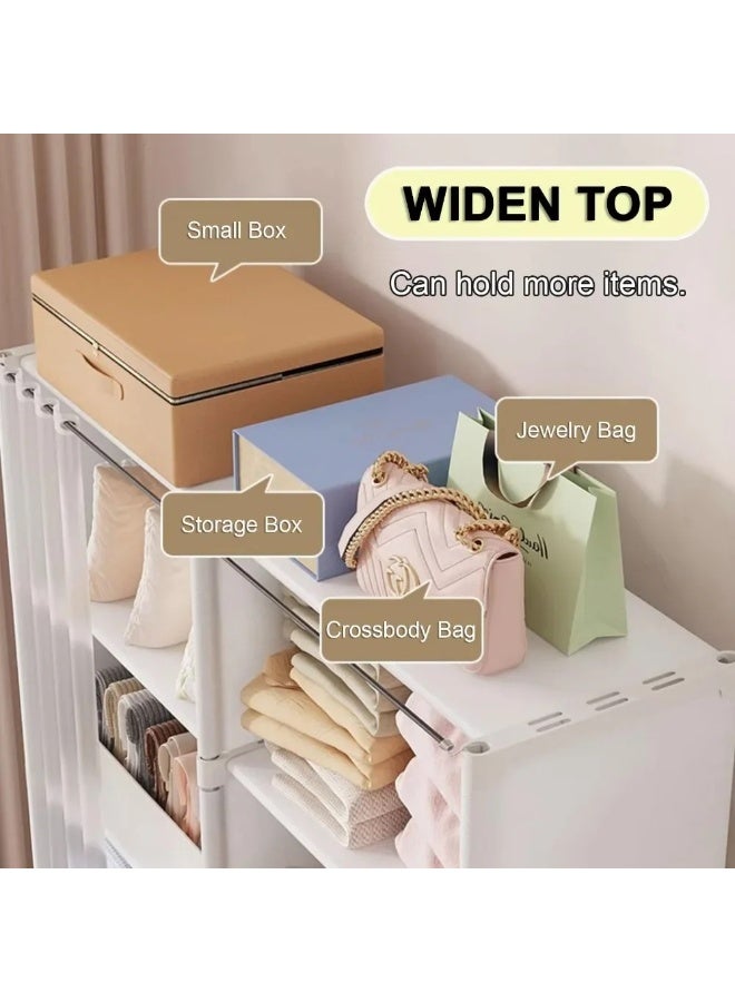 Generic 6-Layer Storage Rack Magazine Bookcase Display Organizer Shelves Book Shelf with Dustproof Curtains  - Image 5