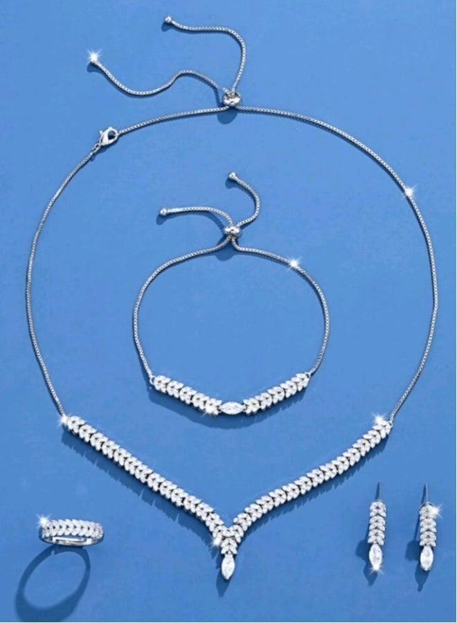 Luxury Jewellery Set For Women Inlaid With Zirconia  - Image 2