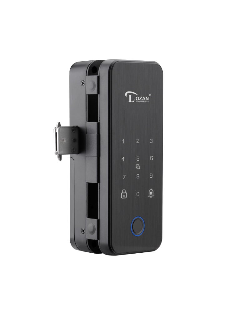 LOZAN Smart Glass Door Lock with Touch Keypad | Remote Access via TTLock App & PIN Code | WiFi Control Supported (Gateway Required) | Sleek Design for Wooden & Glass Doors | Ideal for Offices & Modern Interiors, 2-Year Platinum Warranty