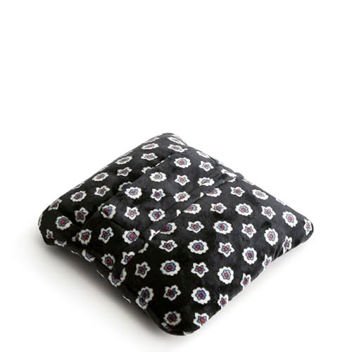Vera Bradley Women's Fleece Plush Throw Blanket, Mini Flower Dot Black, One Size - Image 1