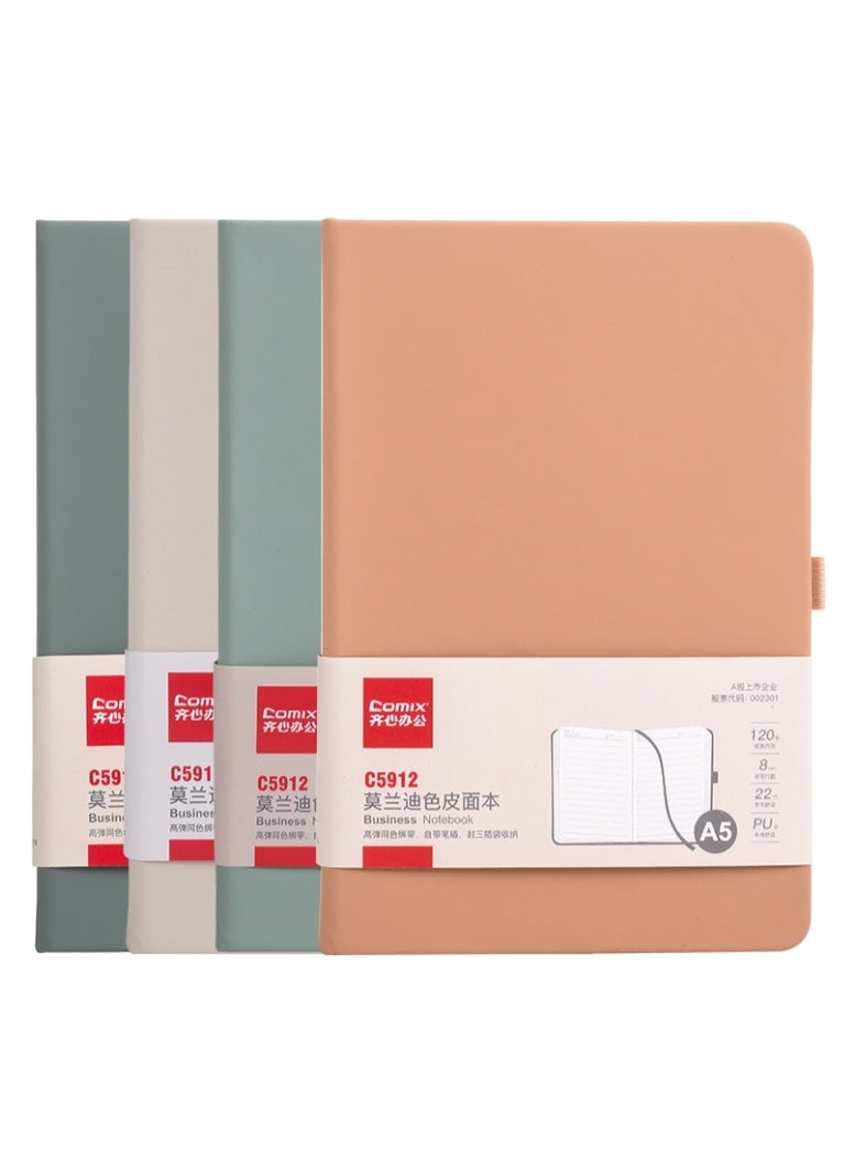 كوميكس كومكس - دفتر بغلاف مقوى مع حامل قلم 120ورقة - مقاس A5 - لون اخضر فاتح - Image 5